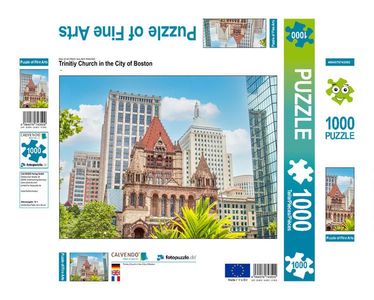 Produktbild: CALVENDO Puzzle Trinitiy Church in the City of Boston | 1000 Teile Lege-Gr&ouml;&szlig;e 64x48cm Foto-Puzzle f&uuml;r gl&uuml;ckliche Stunden