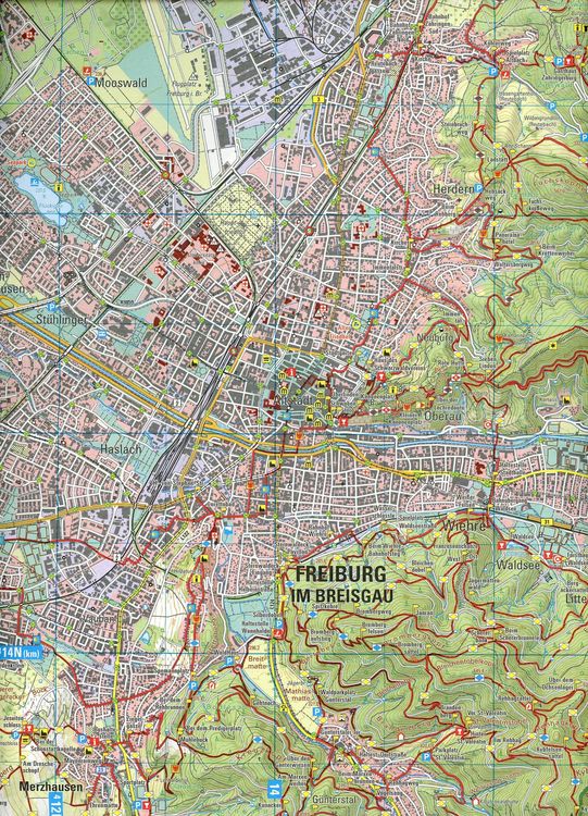 Produktbild: W247 Wanderkarte 1:25 000 Freiburg im Breisgau