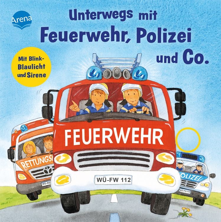 Produktbild: Unterwegs mit Feuerwehr, Polizei und Co. Mit Blink-Blaulicht und Sirene
