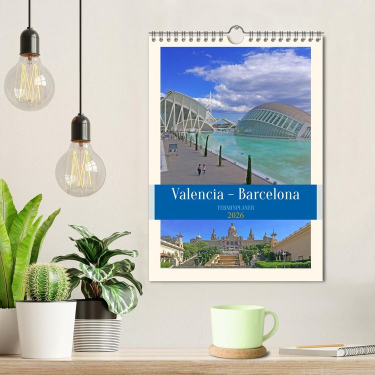 Produktbild: Valencia - Barcelona Terminplaner (Wandkalender 2026 DIN A4 hoch), CALVENDO Monatskalender