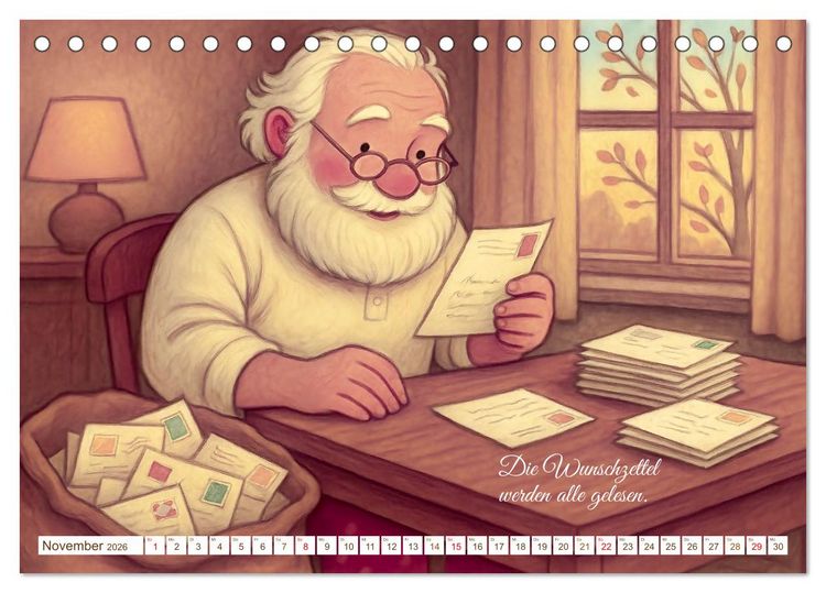 Produktbild: Was macht der Weihnachtsmann? (Tischkalender 2026 DIN A5 quer), CALVENDO Monatskalender