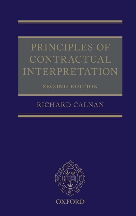 Produktbild: PRINCIPLES OF CONTRACT INTERPRETAT 2E C