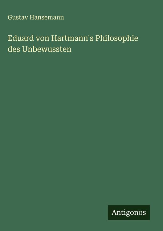 Produktbild: Eduard von Hartmann's Philosophie des Unbewussten