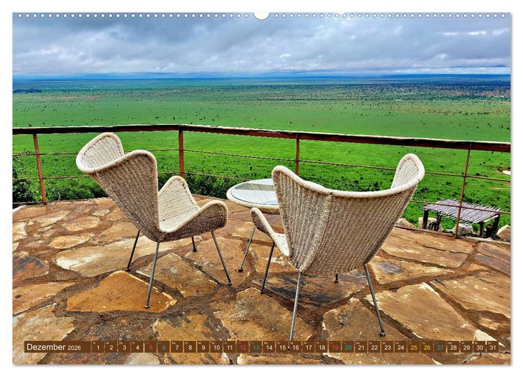 Produktbild: Im Einklang mit der Natur - Soroi Lions Bluff Lodge Kenia (hochwertiger Premium Wandkalender 2026 DIN A2 quer), Kunstdruck in Hochglanz