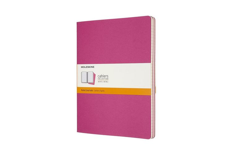 Produktbild: Moleskine Cahier XL, 3er Set, Liniert, Kinetisches Pink
