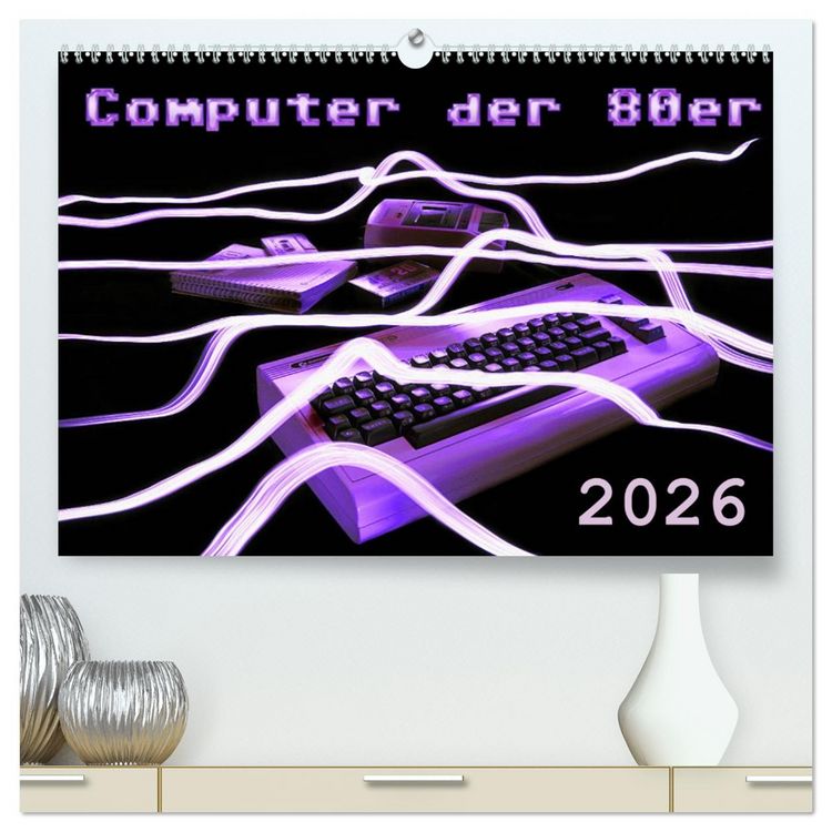 Produktbild: Computer der 80er (hochwertiger Premium Wandkalender 2026 DIN A2 quer), Kunstdruck in Hochglanz