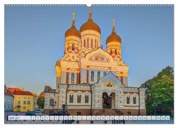 Produktbild: Nordischer Glanz &ndash; Tallinn - Riga - Vilnius (hochwertiger Premium Wandkalender 2027 DIN A2 quer), Kunstdruck in Hochglanz