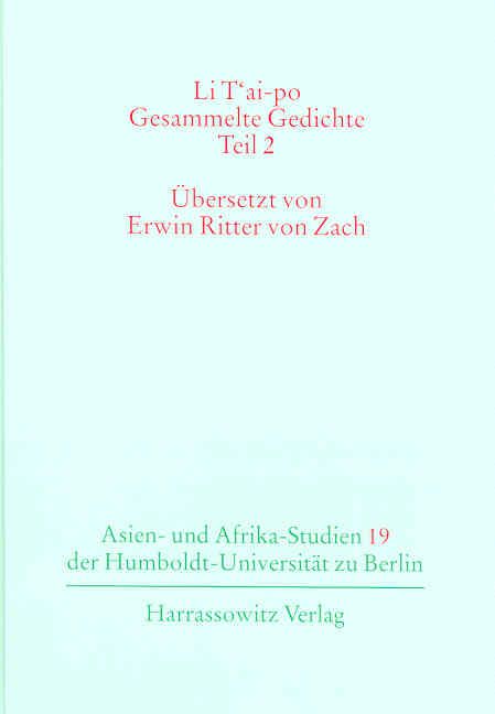 Li T'ai-po - Gesammelte Gedichte / Li T'ai-po - Gesammelte Gedichte" online  kaufen