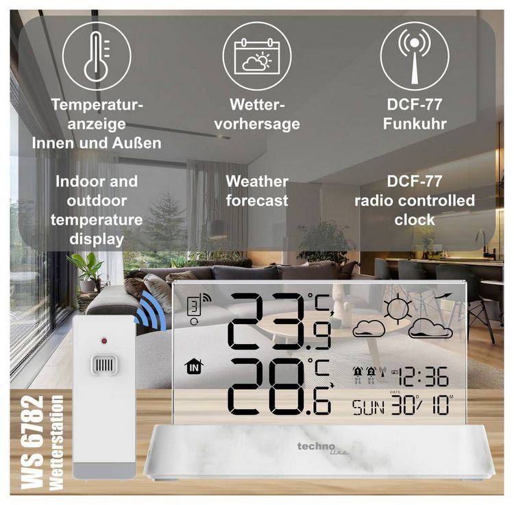 Produktbild: Techno Line WS6782 Funk-Thermometer Anzahl Sensoren max. 3St.