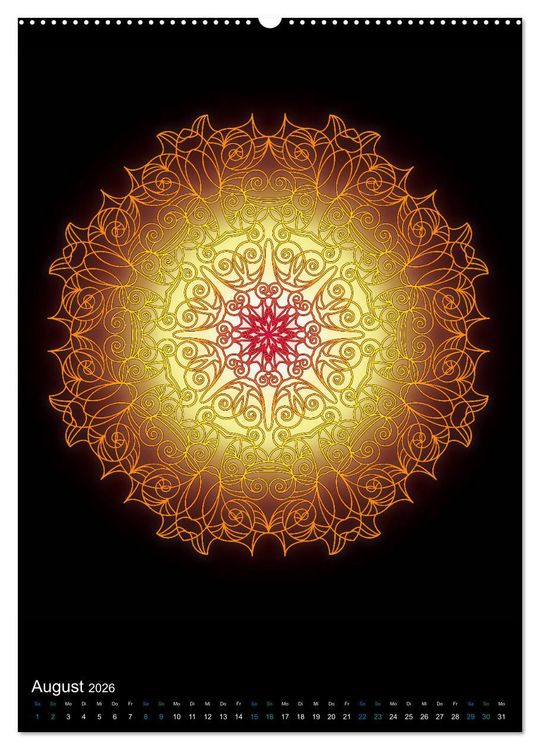 Produktbild: Mandala-Kalender 2026 (hochwertiger Premium Wandkalender 2026 DIN A2 hoch), Kunstdruck in Hochglanz
