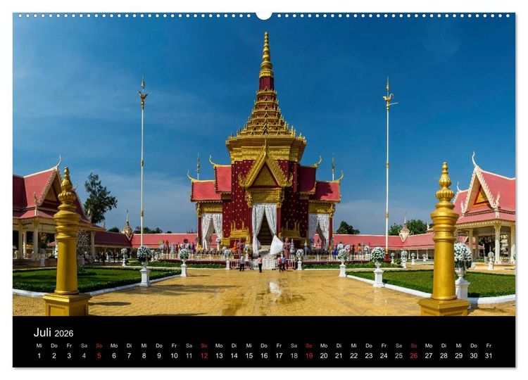 Produktbild: Kambodscha: das K&ouml;nigreich der Wunder (hochwertiger Premium Wandkalender 2026 DIN A2 quer), Kunstdruck in Hochglanz
