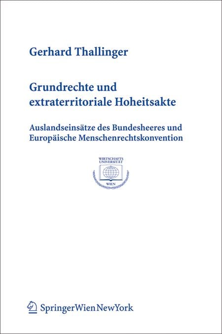 Produktbild: Grundrechte und extraterritoriale Hoheitsakte