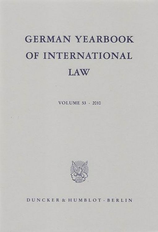 Produktbild: German Yearbook of International Law - Jahrbuch f&uuml;r Internationales Recht.