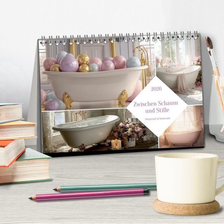 Produktbild: Zwischen Schaum und Stille (Tischkalender 2026 DIN A5 quer), CALVENDO Monatskalender