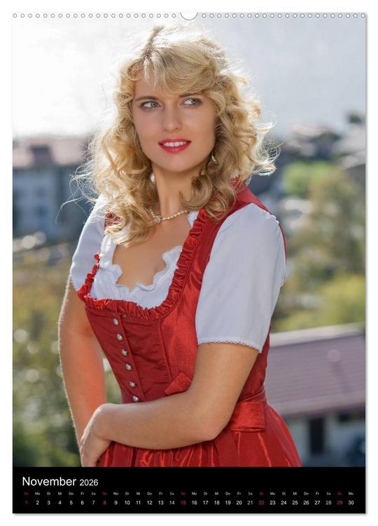 Produktbild: Bayerischer Dirndlkalender (Wandkalender 2026 DIN A2 hoch), CALVENDO Monatskalender