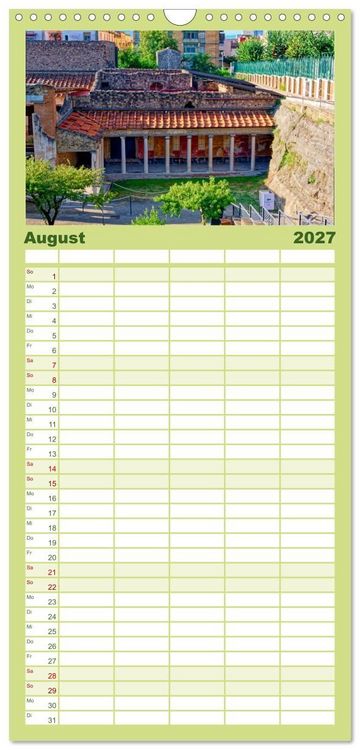 Produktbild: Familienplaner 2027 - Historisches am Golf von Neapel mit 5 Spalten (Wandkalender, 21 x 45 cm) CALVENDO