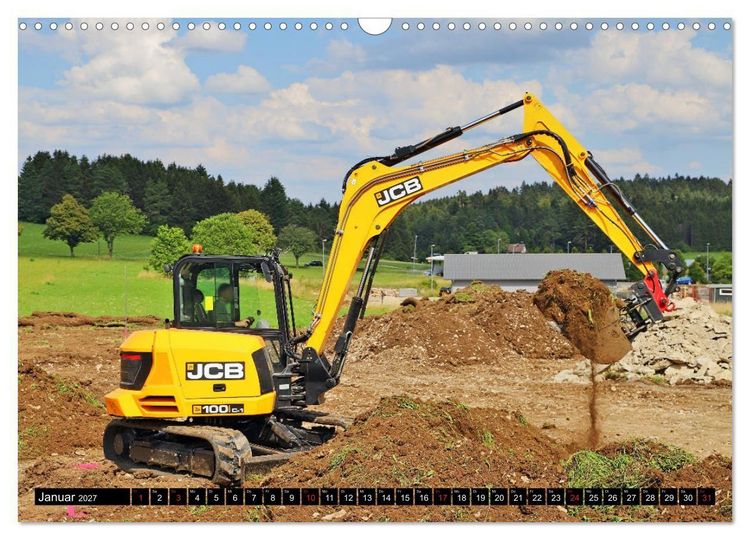 Produktbild: Baufahrzeuge auf der Baustelle (Wandkalender 2027 DIN A3 quer), CALVENDO Monatskalender