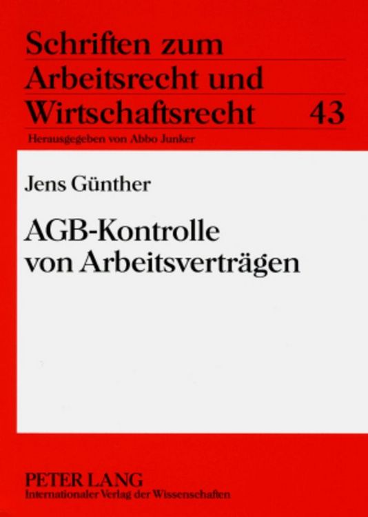 Produktbild: AGB-Kontrolle von Arbeitsvertr&auml;gen