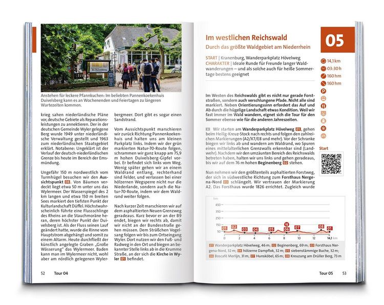 Produktbild: KOMPASS Wanderf&uuml;hrer Niederrhein, zwischen Rhein und Maas, 55 Touren mit Extra-Tourenkarte