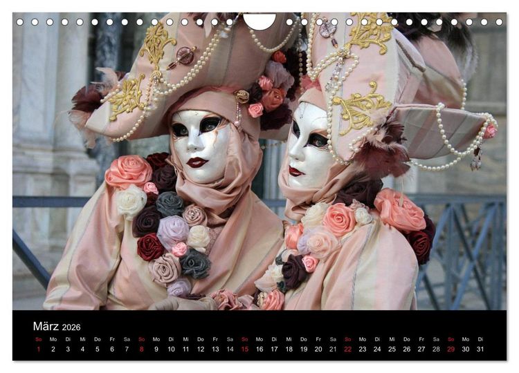 Produktbild: Venedig Maskenball (Wandkalender 2026 DIN A4 quer), CALVENDO Monatskalender