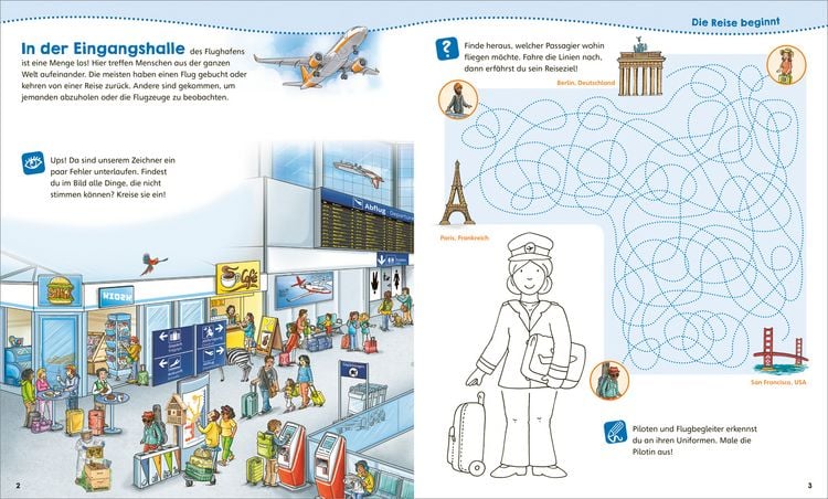 Produktbild: WAS IST WAS Junior Mitmach-Heft Flughafen und Flugzeuge