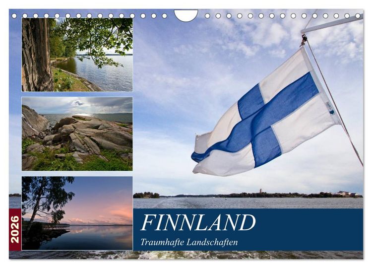 Produktbild: FINNLAND Traumhafte Landschaften (Wandkalender 2026 DIN A4 quer), CALVENDO Monatskalender