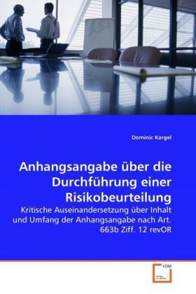 Produktbild: Kargel, D: Anhangsangabe &uuml;ber die Durchf&uuml;hrung einer Risikob