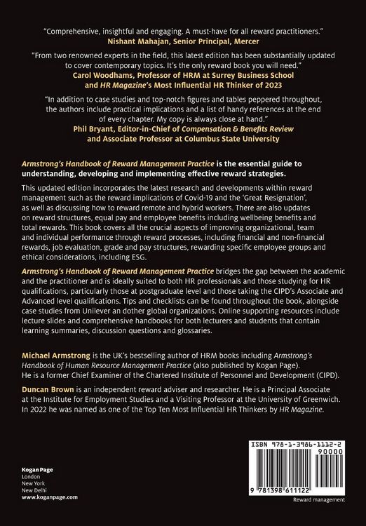 Produktbild: Armstrong's Handbook of Reward Management Practice