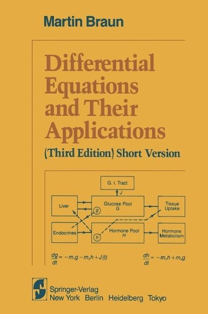 Produktbild: Differential Equations and Their Applications