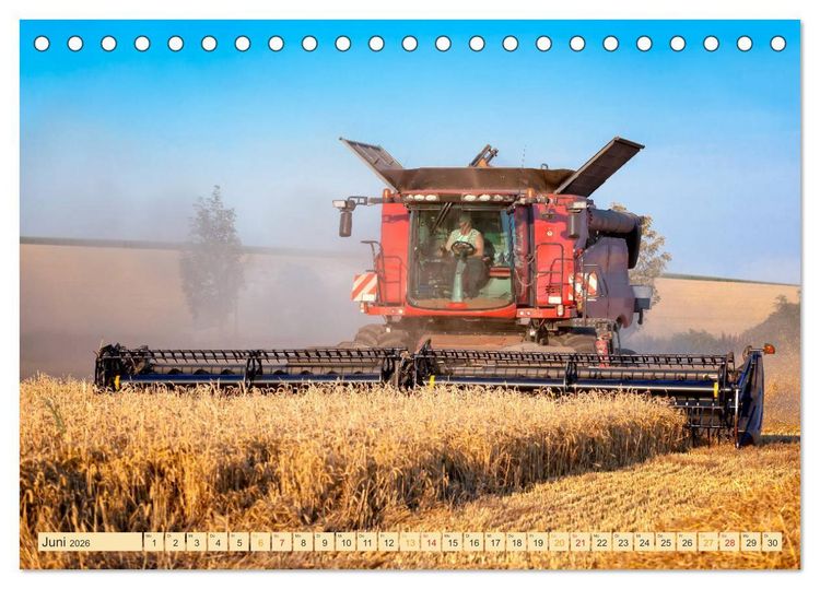 Produktbild: Giganten in der Landwirtschaft - M&auml;hdrescher (Tischkalender 2026 DIN A5 quer), CALVENDO Monatskalender