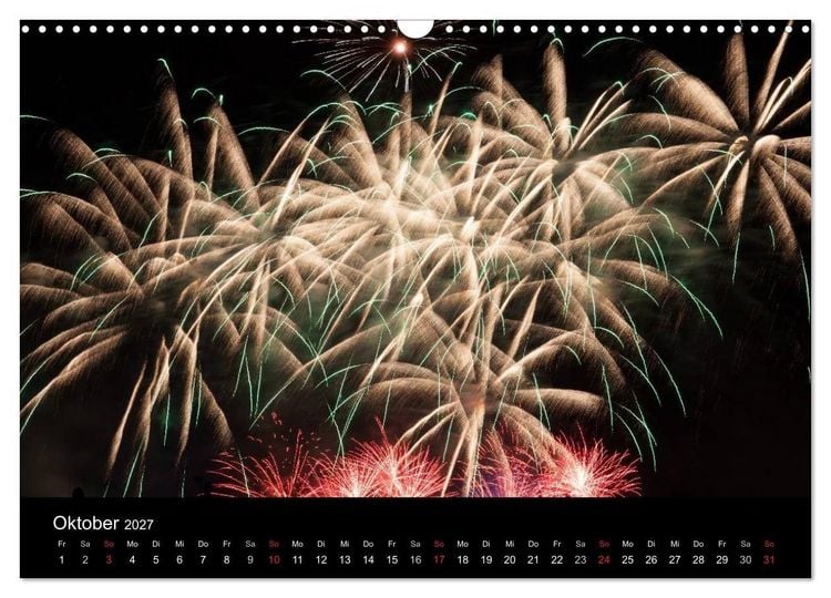 Produktbild: Feuerwerk (Wandkalender 2027 DIN A3 quer), CALVENDO Monatskalender