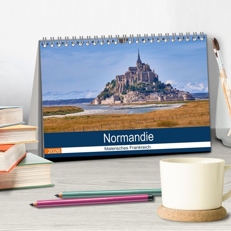 Produktbild: Traumreisen Normandie (Tischkalender 2026 DIN A5 quer), CALVENDO Monatskalender