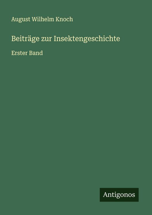 Produktbild: Beitr&auml;ge zur Insektengeschichte