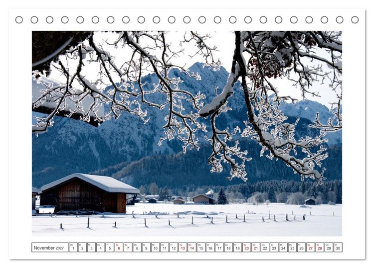 Produktbild: Oberstdorf zu allen Jahreszeiten (Tischkalender 2027 DIN A5 quer), CALVENDO Monatskalender
