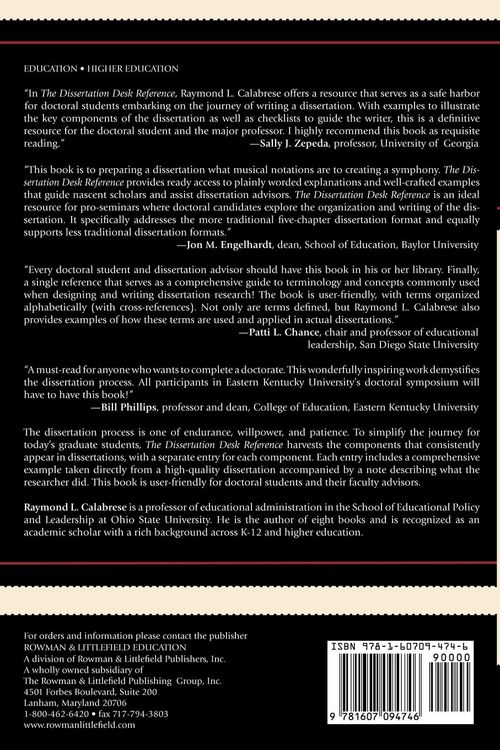 Produktbild: Dissertation Desk Reference