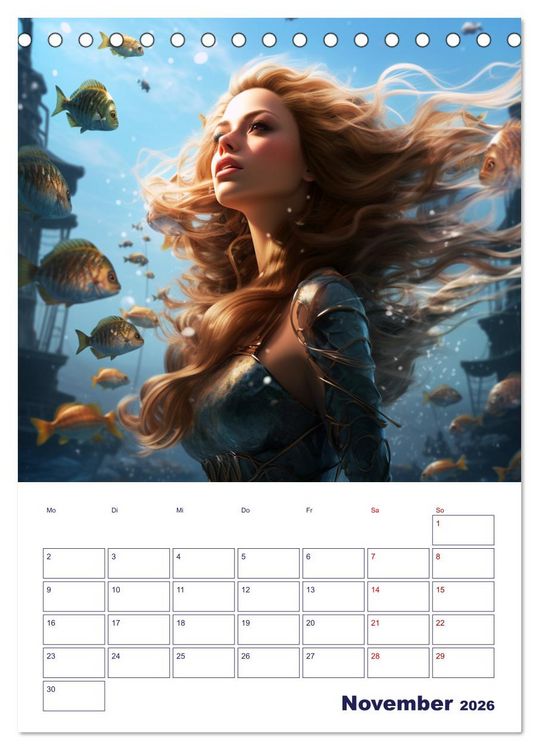 Produktbild: Die wundersame Welt der Zauberwesen (Tischkalender 2026 DIN A5 hoch), CALVENDO Monatskalender