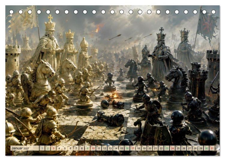 Produktbild: Strategie auf dem Schachbrett (Tischkalender 2027 DIN A5 quer), CALVENDO Monatskalender