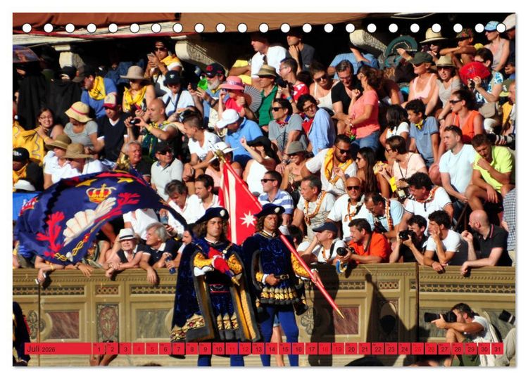 Produktbild: Siena - Stadt des legend&auml;ren Palio (Tischkalender 2026 DIN A5 quer), CALVENDO Monatskalender