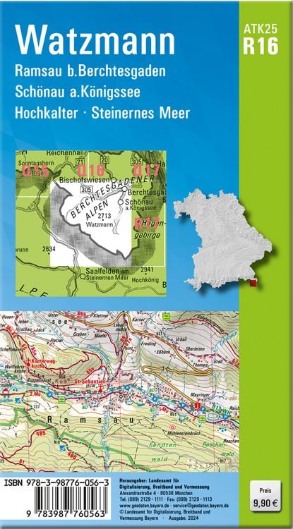 Produktbild: ATK25-R16 Watzmann (Amtliche Topographische Karte 1:25000)