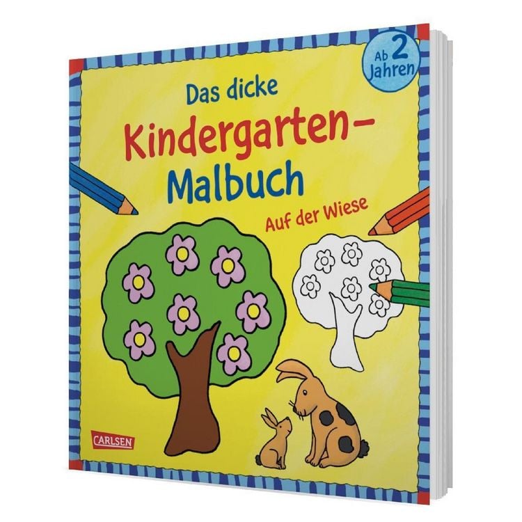 Produktbild: Ausmalbilder f&uuml;r Kita-Kinder: Das dicke Kindergarten-Malbuch: Auf der Wiese