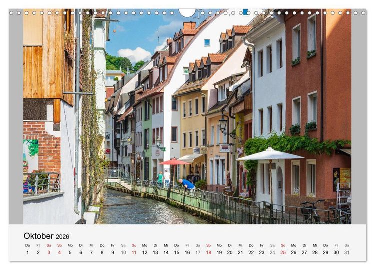 Produktbild: Freiburg im Breisgau. Malerische Stadt am Rande des Schwarzwaldes (Wandkalender 2026 DIN A3 quer), CALVENDO Monatskalender