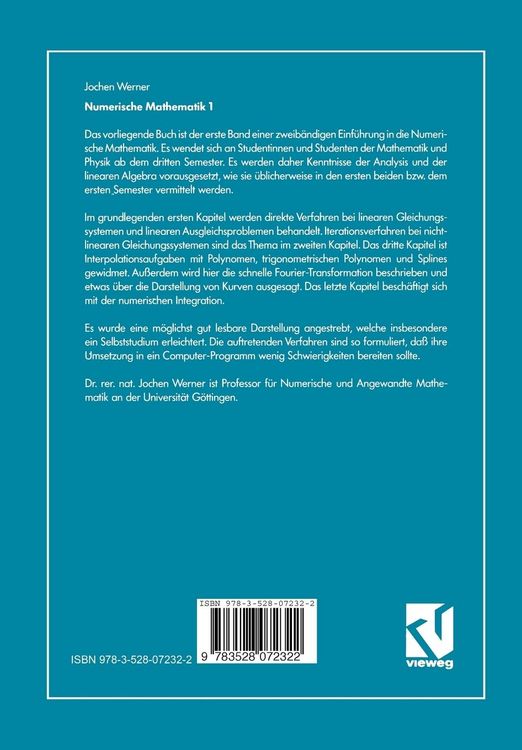 Produktbild: Numerische Mathematik