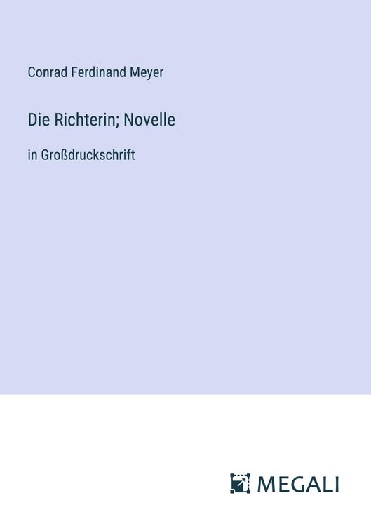 Produktbild: Die Richterin; Novelle