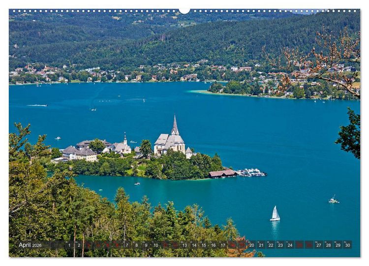 Produktbild: Der W&ouml;rthersee - &Ouml;sterreichs Riviera (hochwertiger Premium Wandkalender 2026 DIN A2 quer), Kunstdruck in Hochglanz