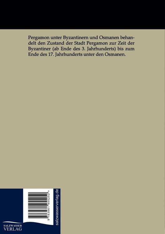 Produktbild: Pergamon unter Byzantinern und Osmanen