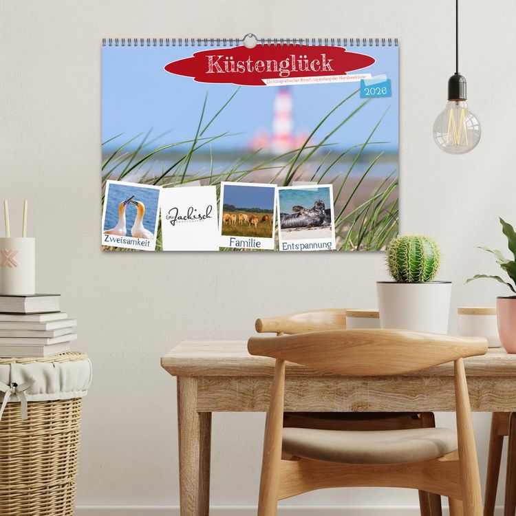 Produktbild: K&uuml;stengl&uuml;ck - Ein fotografischer Streifzug entlang der Nordsee (Wandkalender 2026 DIN A3 quer), CALVENDO Monatskalender