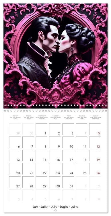 Produktbild: Vampire Pairs of Darkness (Wall Calendar 2026 12 &times; 12 Inch) CALVENDO 12 Month Wall Calendar