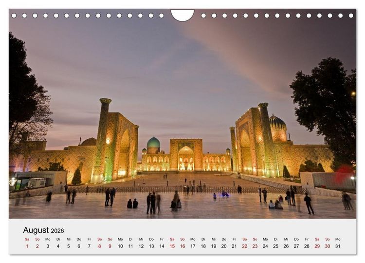 Produktbild: Usbekistan entlang der Seidenstra&szlig;e (Wandkalender 2026 DIN A4 quer), CALVENDO Monatskalender