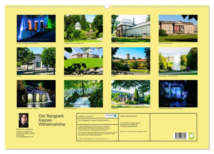 Produktbild: Der Bergpark Kassel-Wilhelmsh&ouml;he (Wandkalender 2026 DIN A2 quer), CALVENDO Monatskalender