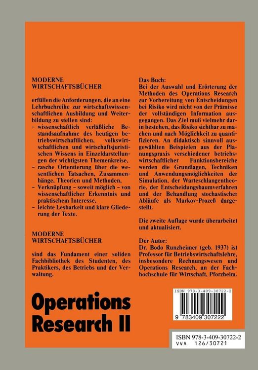Produktbild: Operations Research II